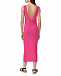 Трикотажное платье миди с V вырезом, розовое Pietro Brunelli | Фото 5