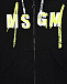 Черная спортивная куртка с белым логотипом MSGM | Фото 3
