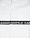 Белое платье-рубашка с контрастной вставкой Karl Lagerfeld kids | Фото 4