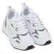 Белые кроссовки с серыми вставками Emporio Armani | Фото 1