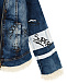 Утепленная джинсовая куртка с отделкой из эко-меха Monnalisa | Фото 7