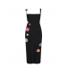Черное платье с цветочными аппликациями Vivetta | Фото 1