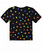 Черная футболка с разноцветными буквами Moschino | Фото 2