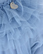 Голубое платье с оборками на вороте Monnalisa | Фото 3