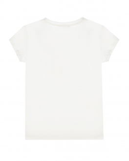 Белая футболка с принтом &quot;девушка&quot; Monnalisa Белый, арт. 719608 9201 0156 | Фото 2