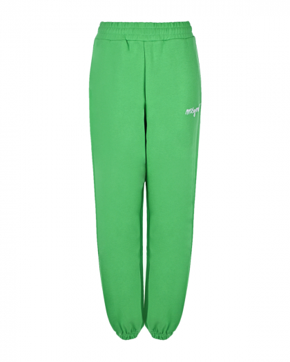 Зеленые спортивные брюки MSGM | Фото 1