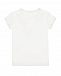 Белая футболка с принтом &quot;девушка&quot; Monnalisa | Фото 2