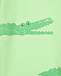 Зеленый свитшот с принтом &quot;крокодилы&quot; Sanetta Kidswear | Фото 3