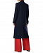 Двубортное пальто с красными лацканами, синее MSGM | Фото 4
