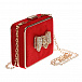 Красная сумка с золотистым бантом 12х4х9 см David Charles | Фото 3