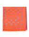 Оранжевый платок с паттерном в виде логотипа бренда GUCCI | Фото 2