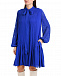 Синее платье с воротником аскот No. 21 | Фото 8