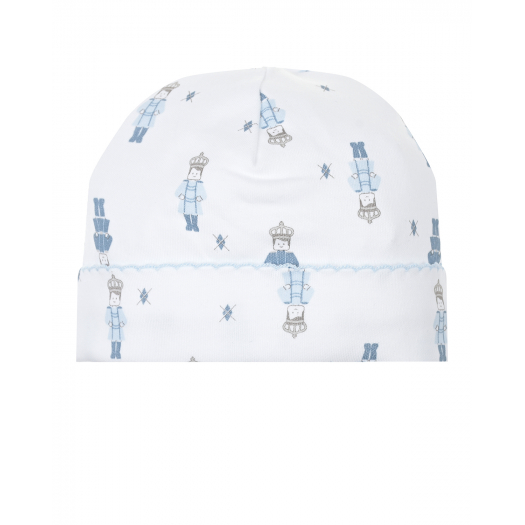 Белая шапка с принтом &quot;король&quot; Lyda Baby | Фото 1