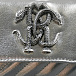Серебристая стеганая сумка с лого Roberto Cavalli | Фото 4