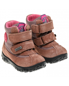 Ботинки из замши для девочек Falcotto Розовый, арт. 001-3001424-01-0M01 | Фото 1