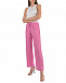 Розовые прямые брюки 120% Lino | Фото 3