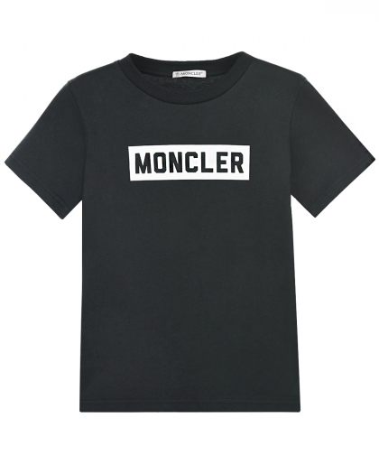 Черная футболка с логотипом Moncler | Фото 1