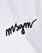 Белая футболка с черным лого MSGM | Фото 7