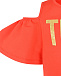Красное платье с золотым принтом &quot;TRICK OR CHIC&quot; Moschino | Фото 3