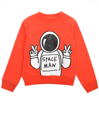 Красный свитшот с принтом SPACE MAN Stella McCartney | Фото 1