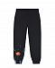 Черные спортивные брюки с принтом &quot;кляксы&quot; MSGM | Фото 2