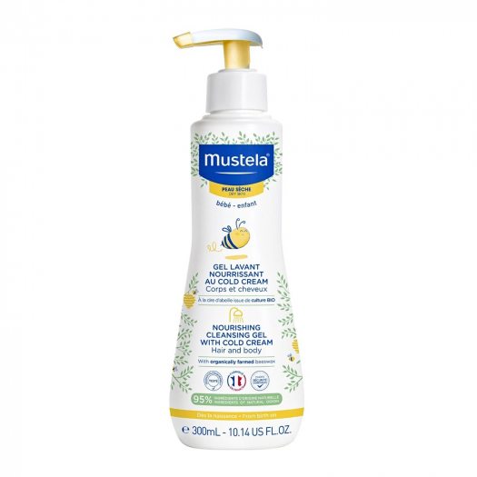 Питательный гель для купания с кольд-кремом, 300 мл Mustela | Фото 1