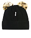 Черная шапка с двумя помпонами из меха Il Trenino | Фото 2