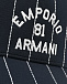 Темно-синяя бейсболка в полоску с лого Emporio Armani | Фото 4