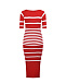 Красное платье в белую полоску Pietro Brunelli | Фото 5