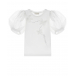 Белая блуза с рукавами-фонариками Monnalisa | Фото 1
