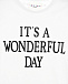 Белая футболка с принтом its a wonderful day Alberta Ferretti | Фото 3