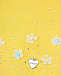 Желтая косынка с цветами и стразами Il Trenino | Фото 3