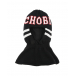 Черная шапка-шлем с белыми полосами Chobi | Фото 1