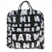Черный рюкзак со сплошным белым лого, 40x35x15 см MARNI | Фото 1