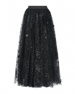 Черная юбка с пайетками Dan Maralex Черный, арт. 340843269 | Фото 2