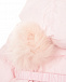 Розовое пальто с отделкой из меха енота Monnalisa | Фото 5