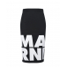Черная юбка с контрастным лого MARNI | Фото 1