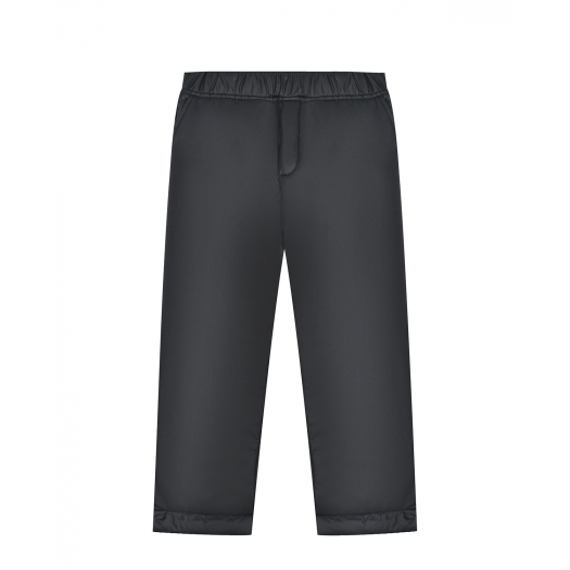 Утепленные черные болониевые брюки Aletta | Фото 1