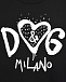 Черный свитшот с принтом &quot;DG Milano&quot; Dolce&Gabbana | Фото 3