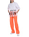 Оранжевые брюки палаццо MSGM | Фото 2