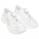 Белые кроссовки с лого в тон Dolce&Gabbana | Фото 1