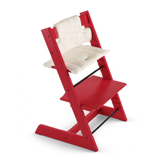 Подушка для стульчика Tripp Trapp, geometric red (organic cotton) Stokke | Фото 1