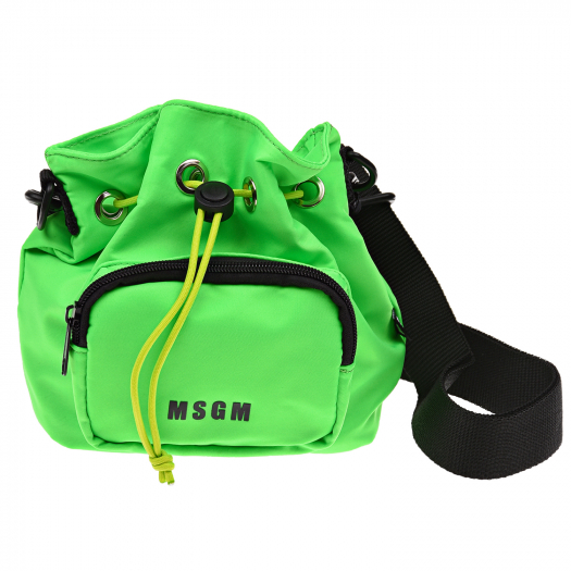 Зеленая сумка с логотипом 16х11х18 см MSGM | Фото 1