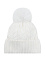 Шапка с помпоном, белая