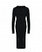 Черное платье миди из трикотажа ROHE | Фото 5