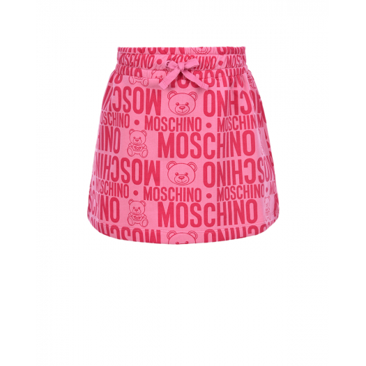 Розовая юбка с логотипом Moschino | Фото 1