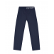 Синие брюки с поясом на резинке Emporio Armani | Фото 1