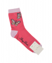 Носки цвета фуксии с принтом "бабочки"