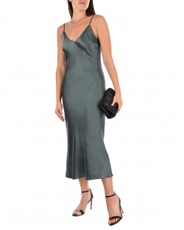Шелковое платье-комбинация изумрудного цвета Joseph , арт. JF005564 MINERAL 0386 | Фото 2