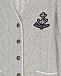 Светло-серый кардиган с аппликацией &quot;якорь&quot; Dolce&Gabbana | Фото 3